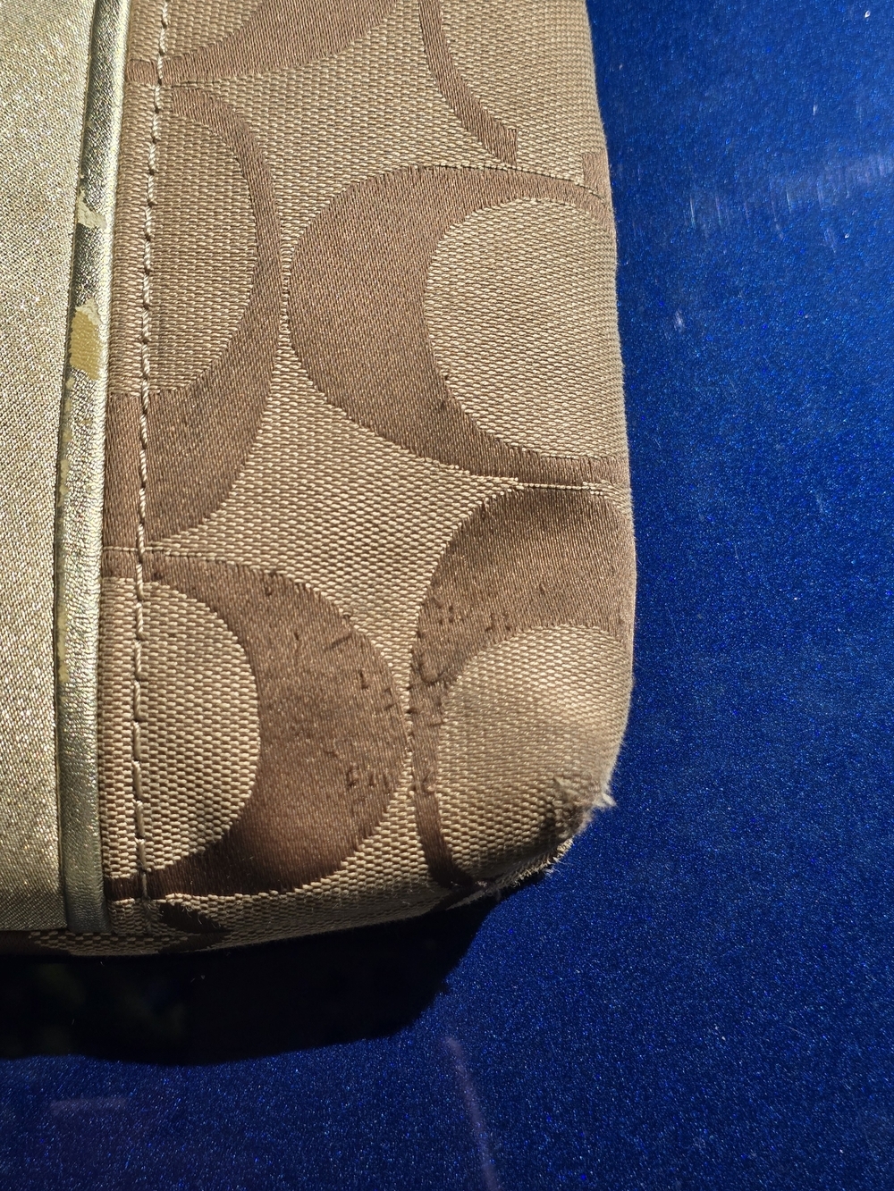 Coach Beige/Tan Signature Crossbody Bag with Adjustable Strap - Picture 4 of 15